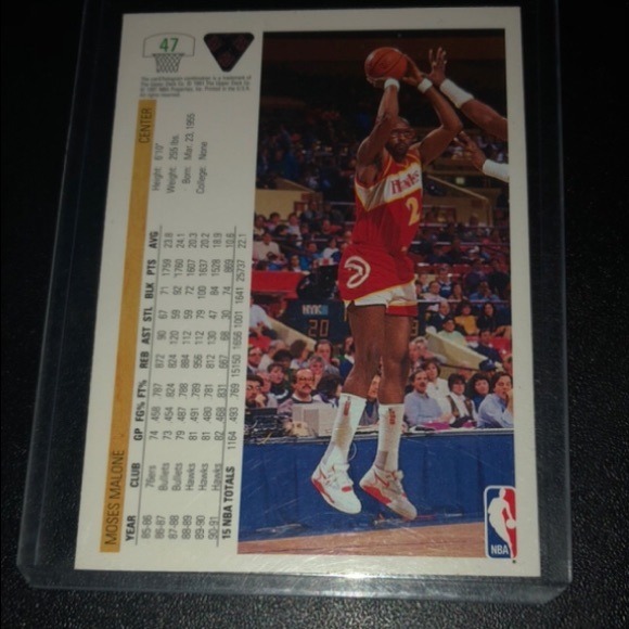 Moses Malone 1991-1992 Upper Deck Basketball Card - Picture 2 of 2